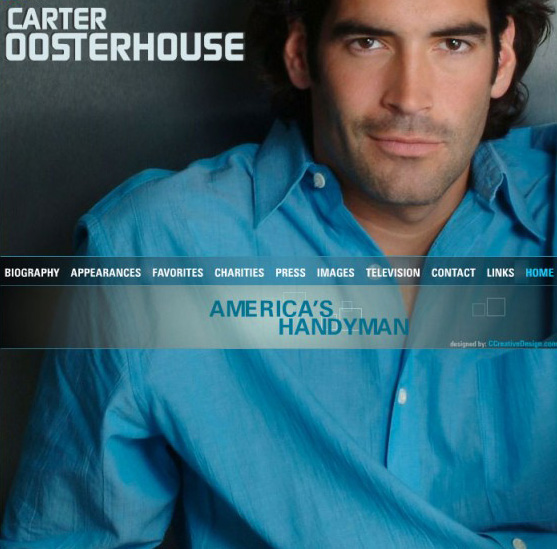 Carter Oosterhouse is one of America's most recognized lifestyle experts. He’s appeared on several popular home improvement series on HGTV, DIY and NBC